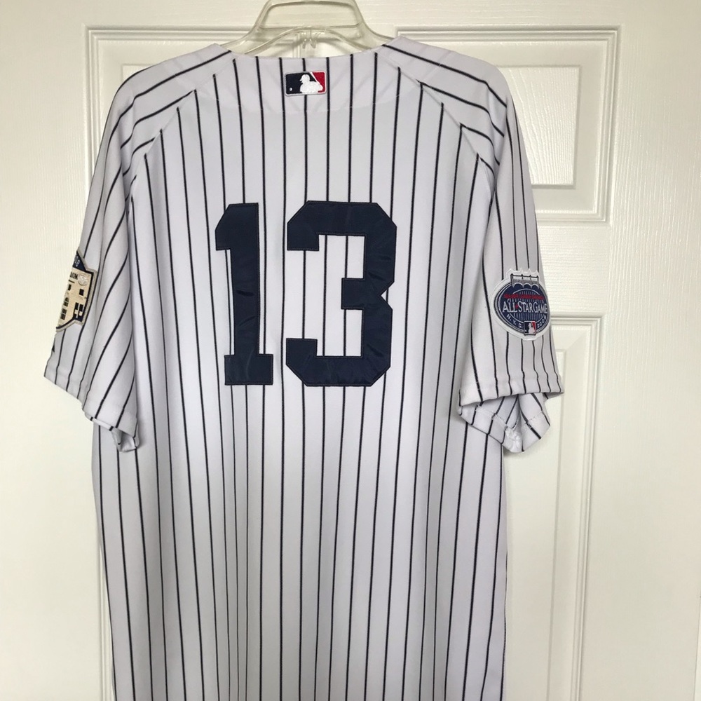 2008 New York Yankees White Pinstripe ARod Jersey